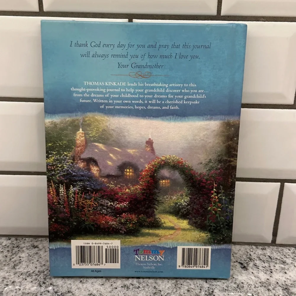 Thomas Kinkade Grandmother Memories Journal Blue Hardcover Keepsake Faith